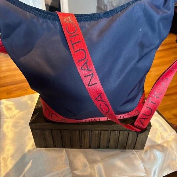Nautica Navy and Red Crossbody Bag - Picture 9 of 11